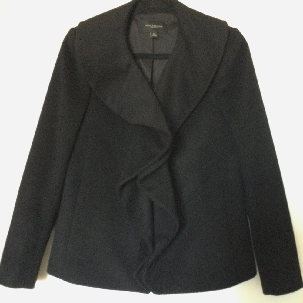 Ann Taylor ruffle wool coat